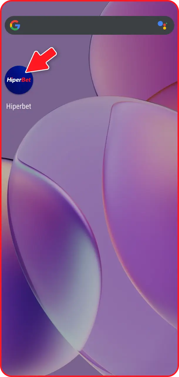 Acesse o aplicativo e faça login na sua conta para apostar no Hiperbet app.
